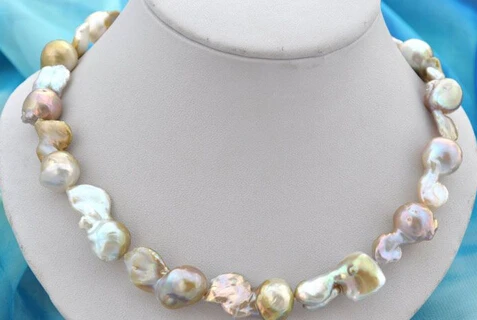 

Jewelr 005637 18"baroque gray lavender reborn keshi pearl necklace