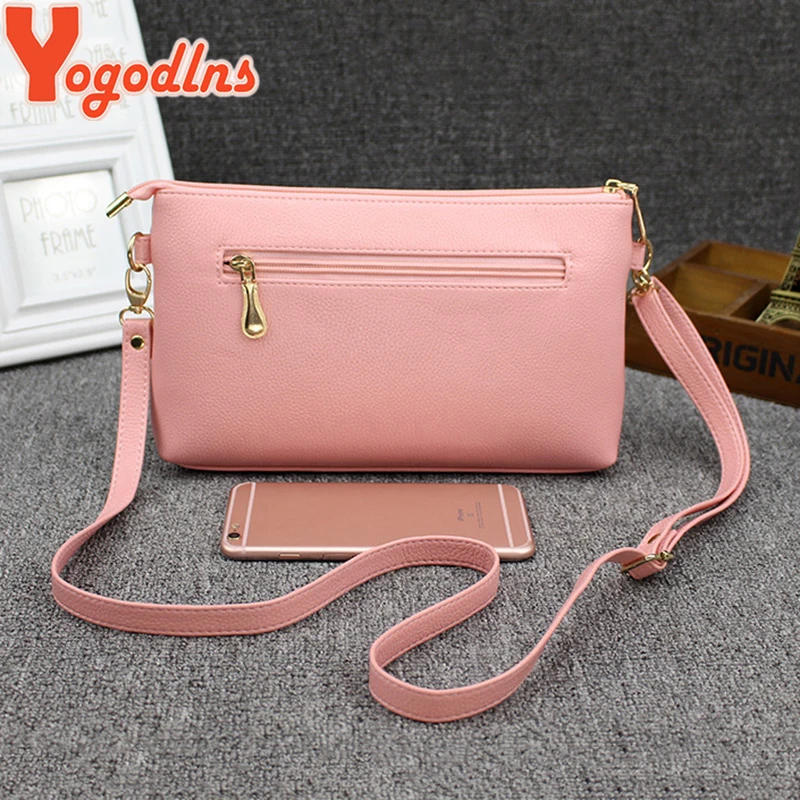 Yogodlns النساء بو الجلود حقائب كتف أسلوب بسيط Crossbody حقيبة محفظة الإناث حقائب صغيرة رفرف حقيبة ساعي