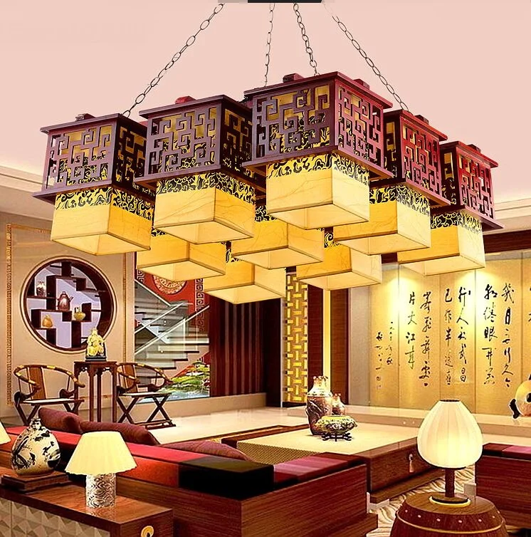 Chinese style Wooden Chinese style antique wood chandelier ceiling