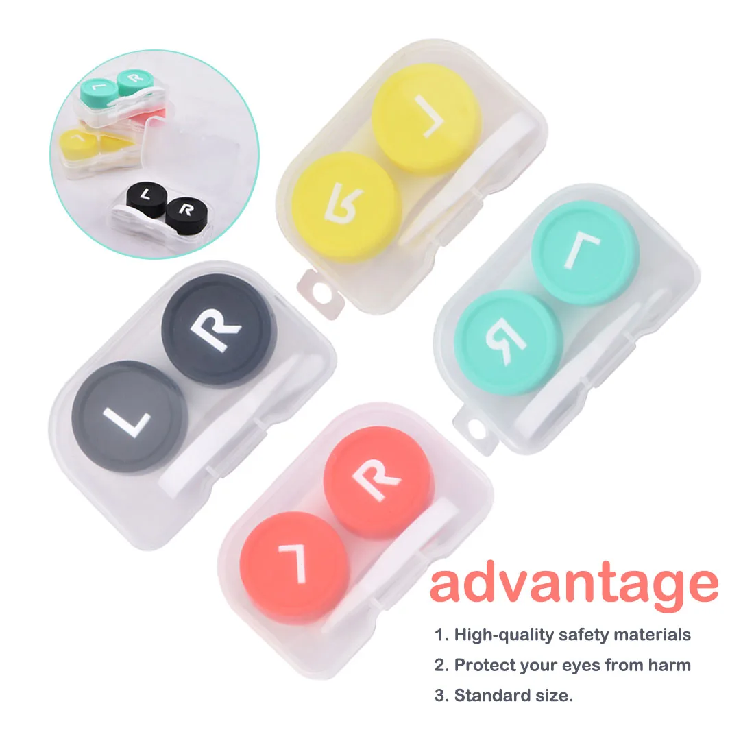 

For Eyes Care Kit Holder Container Glasses Contact Lenses Box 1PC Convenient Travel Contact lens Case