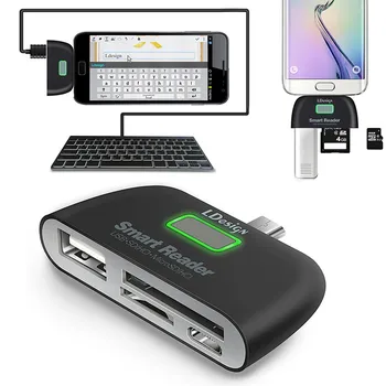 

Type-C Card reader TF Adapter Aluminum alloy OTG mobile phone reader SD card reader for Samsung table four in one