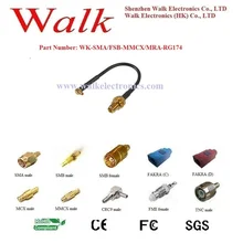 ВЧ-кабель: SMA гнездовой разъём для подключения MMCX Мужской Угловой с кабель RG174