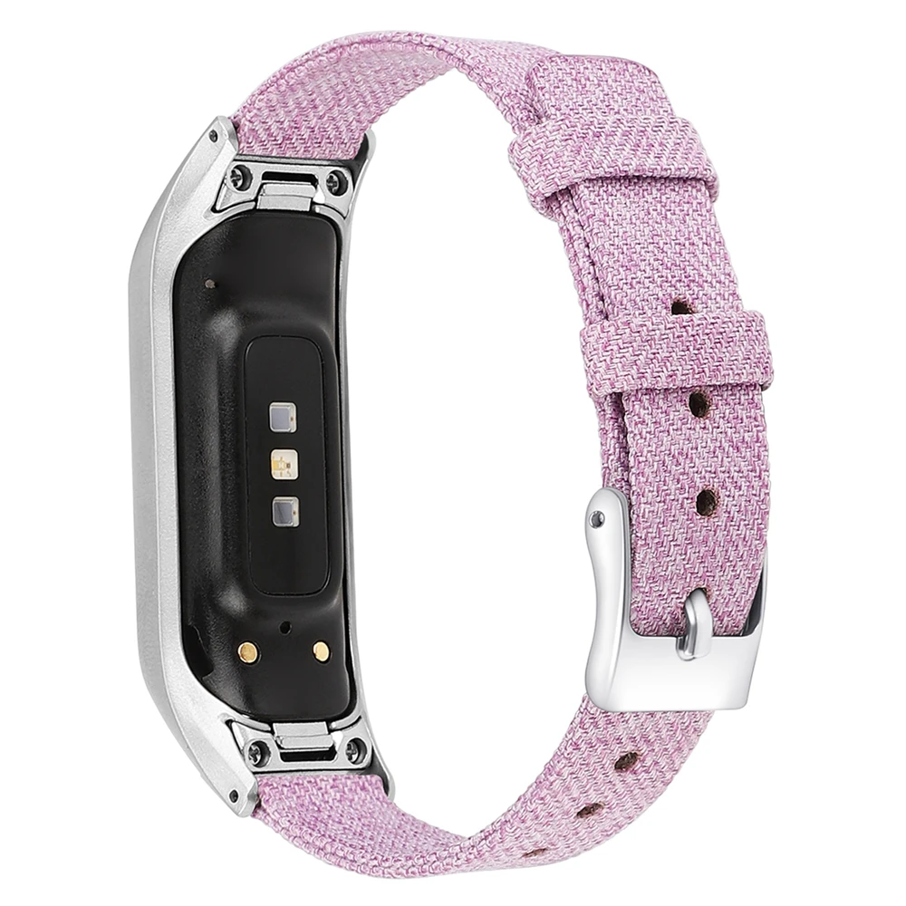 Браслет ремешок для samsung Galaxy Fit-e смарт-ремешок замена холщовый ремешок для часов из нержавеющей стали пряжка спортивный ремешок браслет