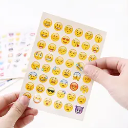 10 простыни/лот 480 Cut Emoji улыбка уход за кожей лица наклейки для блокнота сообщение забавные записки стикер со смайликом подарки для