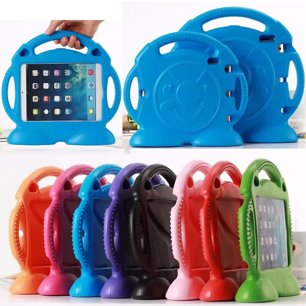 

For Apple iPad Air 1 2 For iPad 5 6 Lovely Cute 3D Cartoon Handle Stand Kids Shockproof EVA foam Case Cover