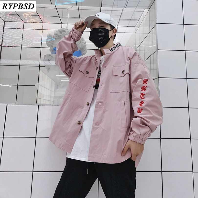 

Japanese Style 2019 New Hip Hop Jacket Korean Fashion Casual Single Breasted Loose Streetwear Men's Casual Jacket Harajuku
