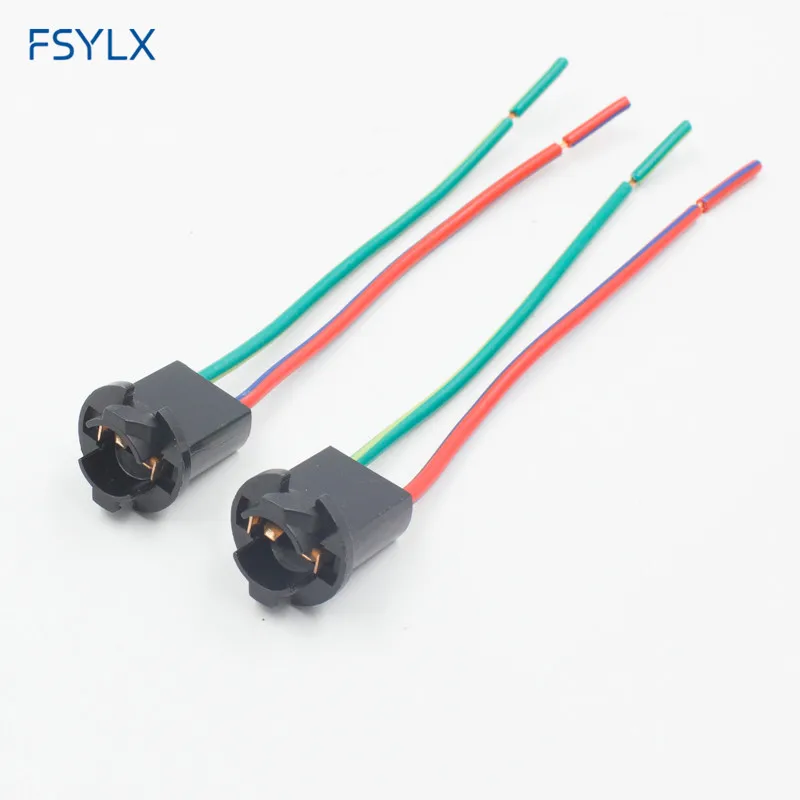 

LED T10 socket hard plastic T10 bulb holder adapters cable Car LED light bulb socket W5W LED plug-in T10 LED bulb holder socket