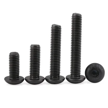 

5pcs M8 12.9 level Round head Hexagon socket screw Pan heads Allen cap bolt Round cup screws Mechanical bolts 10mm-60mm Length