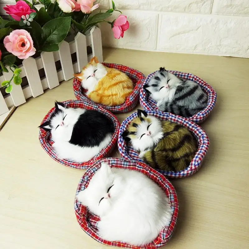 

Super Cute Simulation Sounding Shoe Kitten Cat Plush Toys Kids Birthday Gifts