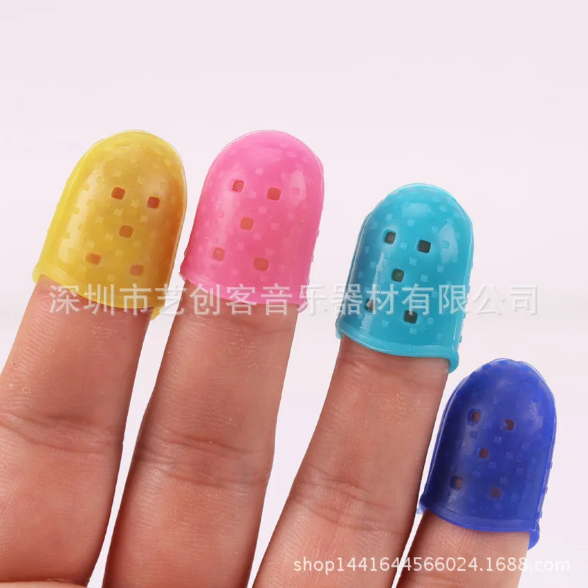 

10Pcs/Set Silicone Finger Guards Guitar Fingertip Protectors For Ukulele Guitar S M L 6 Color 2019