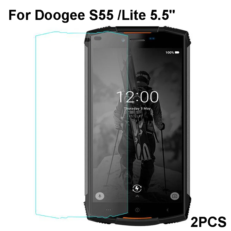 

2PCS Doogee S55 Lite Tempered Glass 9H High Quality Protective Film Explosion-proof Screen Protector For Doogee S55
