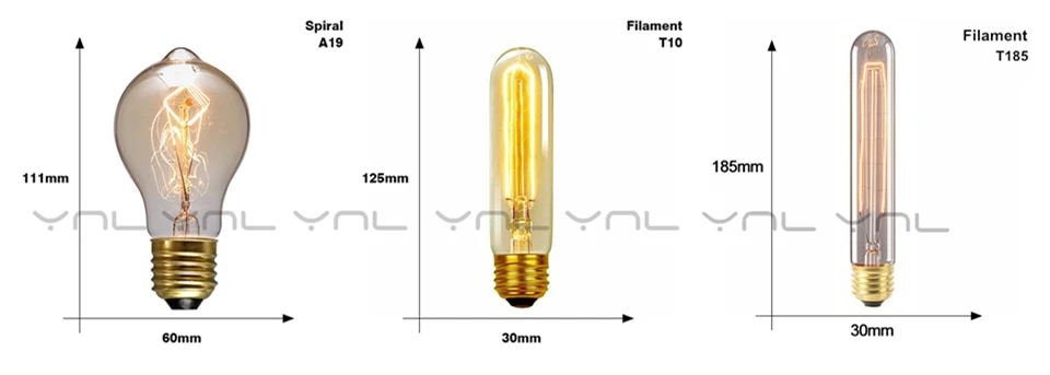 Ретро лампы Эдисона 40 Вт E27 220V светильник Bombilla ST64 A19 T45 G80 G95 T185 можно использовать энергосберегающую лампу или светодиодную лампочку), лампы накаливания светильник ing лампочки Эдисона