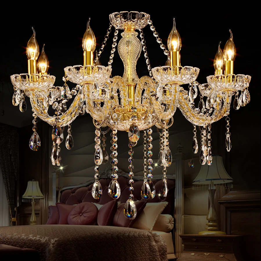 European style crystal chandelier living room chandelier bedroom