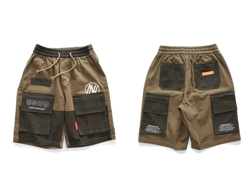 Patchwork Cargo Baggy Shorts 4