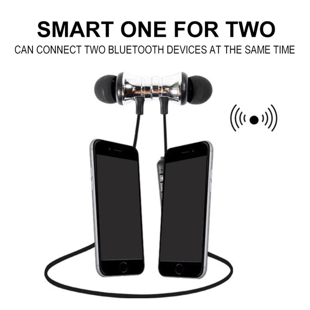 Магнитное притяжение Bluetooth наушники гарнитуры спортивные 4 2 с зарядным кабелем