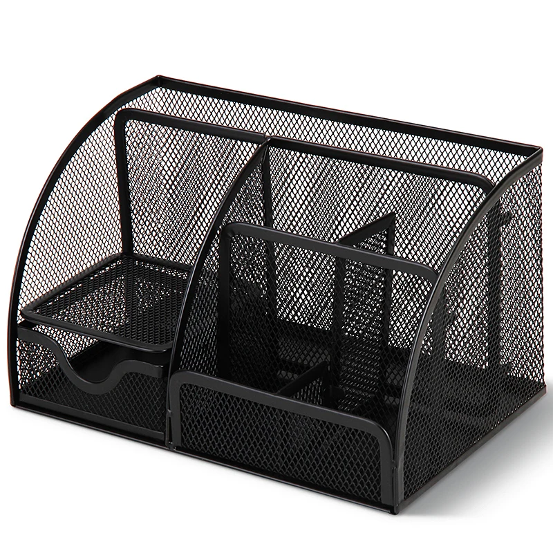 

Multifunctional Metal Desktop Storage Box Organizer Drawer Pen Card Office Stationery Holder Office Table Accessories