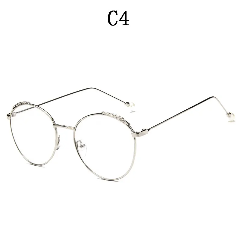 BOYSEEN, ретро круглые очки, прозрачные очки, оптические очки, оправа для очков, женские прозрачные очки 1769 - Цвет оправы: C4