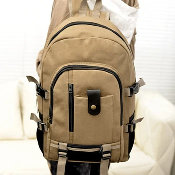 

Men's Canvas Backpack Leisure Travel Vintage Fashion Men's Laptop Backpack Shoulder Bag Computer Functional Versatile Bags