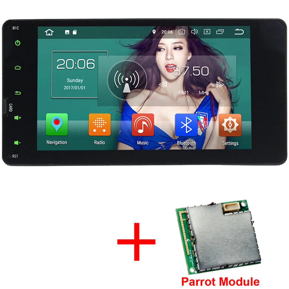 Radio Parrot Module KLYDE 4G Восьмиядерный Android 8,0 4 Гб ОЗУ 32 Гб ПЗУ автомобильный DVD мультимедийный плеер для Mitsubishi Lancer Outlander ASX RVR 2013 - Цвет: Radio Parrot Module