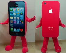 High quality realistic 5 colors iPhone Mascot Costume Cell Phone Apple iPhone 5C Mascot Costume Adult