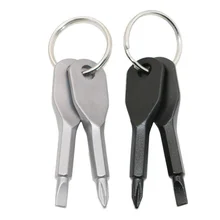 2 Colors Creative Outdoor EDC Multi-Function Tool The Word Screwdriver Phillips Screwdriver With Key Chain