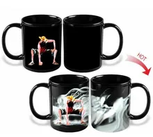 One Piece Affe D Luffy Becherschale Magie Keramik Kaffeetassen Heiß Kalt Wärmeempfindlicher Farbwechsel für freund geschenk