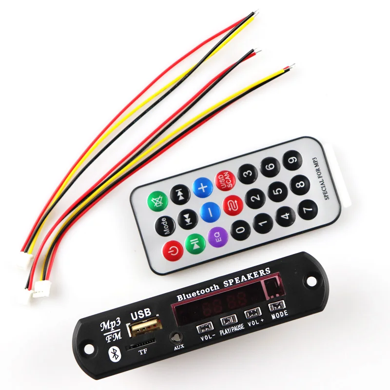 

Wireless Bluetooth DC 12V MP3 WMA Decoder Board Audio Module USB TF Radio Remote control For Car accessories