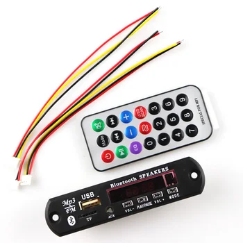 

Wireless Bluetooth DC 12V MP3 WMA Decoder Board Audio Module USB TF Radio Remote control For Car accessories