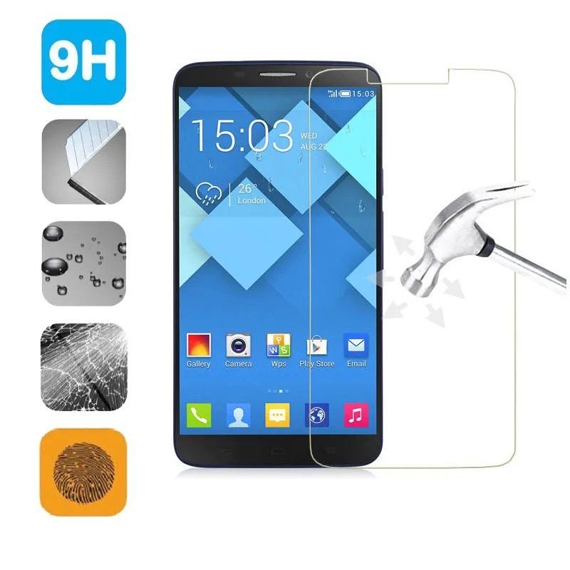 

9H Tempered Glass Screen Protector Film For Alcatel One Touch idol2 6037 idol3 6039 6045 C3 C9 Pop2 M5 5042 Pixi3 4.5 Pixi4 Case