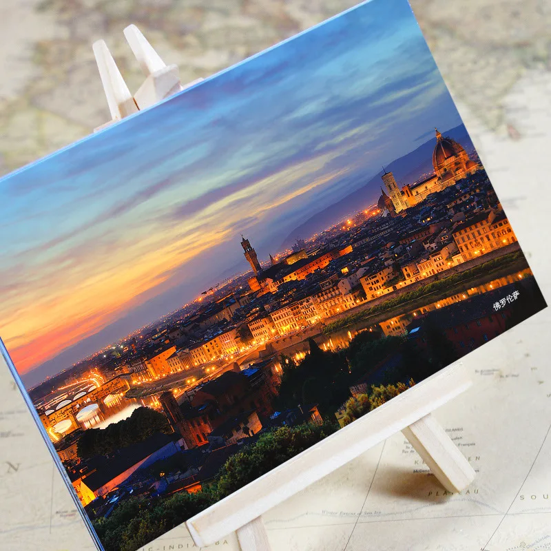 Business Cards Florence Urban Landscape Postcard /greeting Card/birthday Card/christmas Gifts Realistic 6pcs/set charming City Series Office & School Supplies