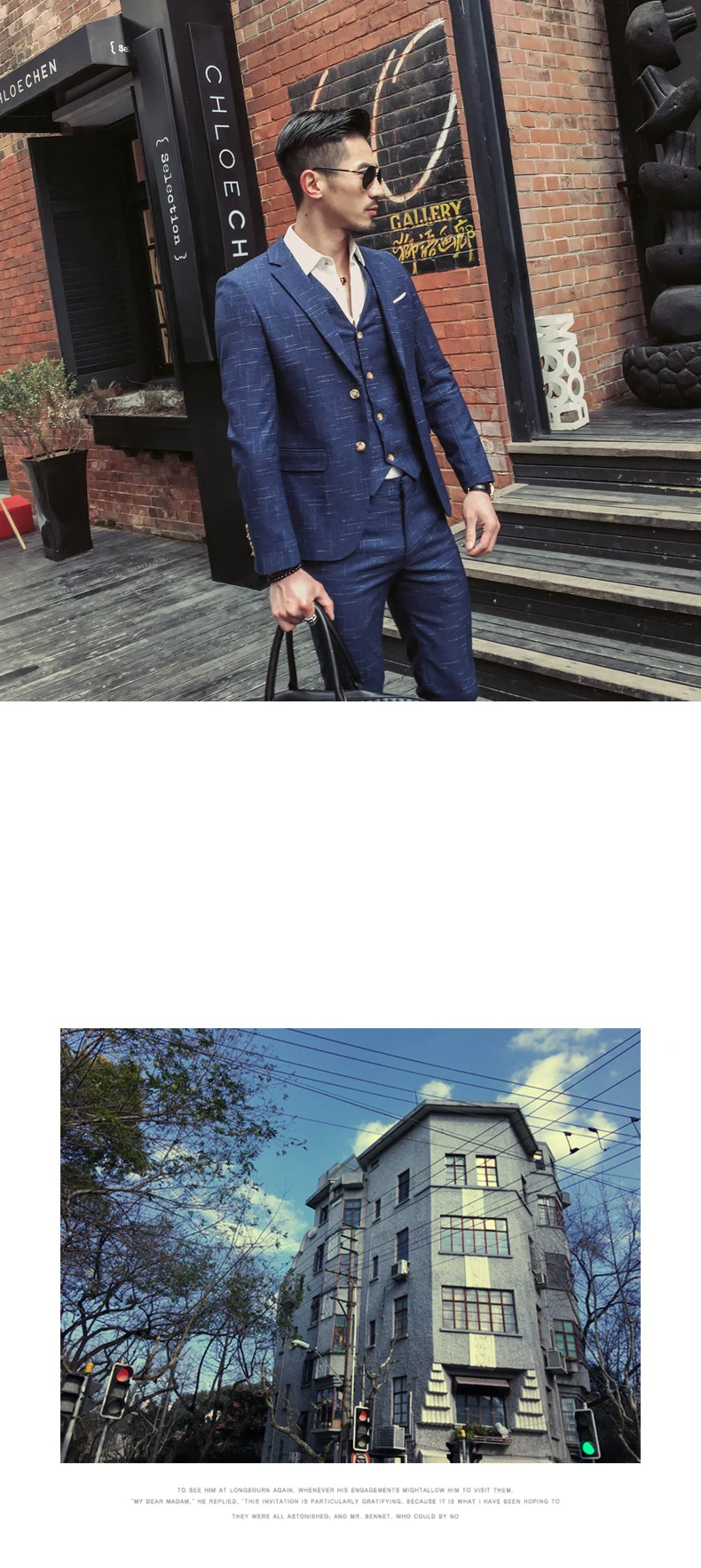 Пиджак+ жилет+ брюки) модный бутик мужской клетчатый деловой костюм комплект из 3 предметов/мужские высококачественные повседневные Костюмы