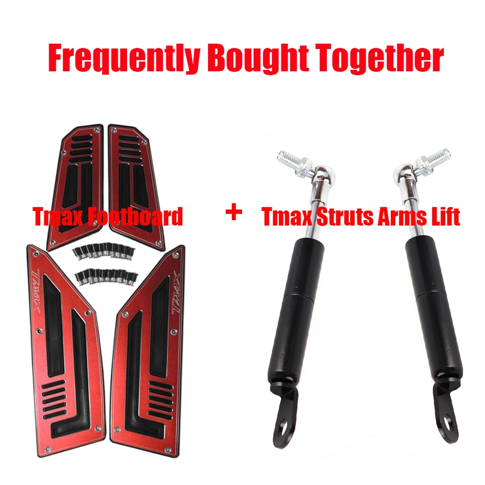 

KEMiMOTO T-MAX 530 Front Footrest Footpeg +Struts Arms Lift Suppor For For Yamaha TMAX 530 2012-2016 2012 FLOORBOARD COVERS
