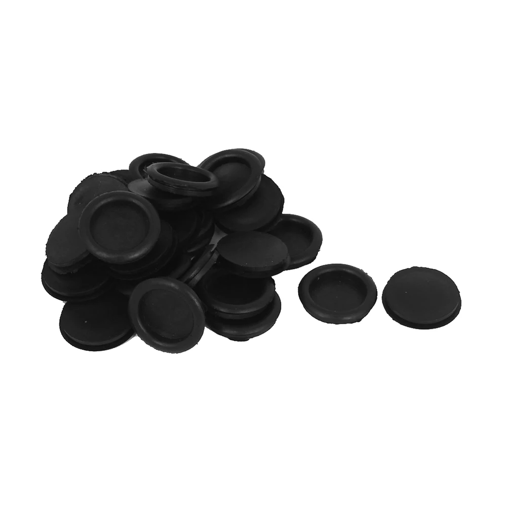 

30pcs Rubber Closed Blanking Hole Wire Cable Grommets 32mm Black