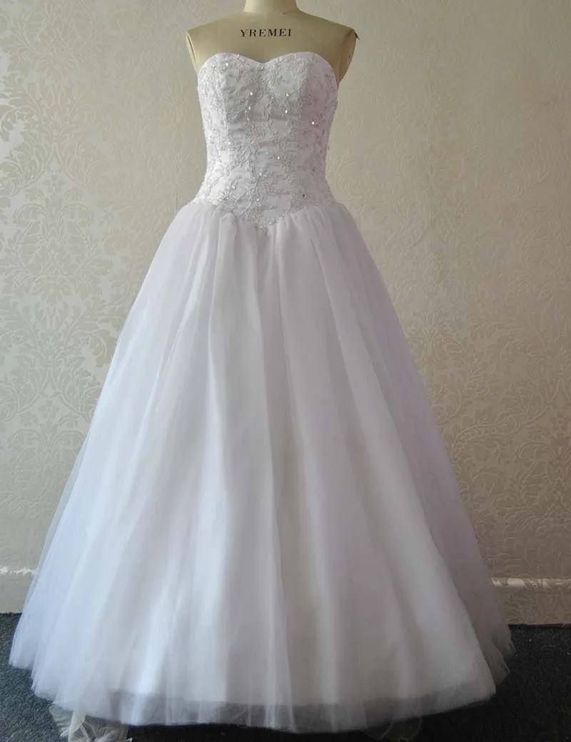 Stunning Stylish Elegant Sweetheart Vestido de Noiva Off the Shoulder A-Line Floor Length Wedding Dress 2016 Customed For Bridal