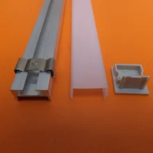 Высокое качество Алюминий профиль с крышкой и конец Шапки заклепками и зажимами размером светодиодный полосы украшения 2 м/шт. 40 м/лот