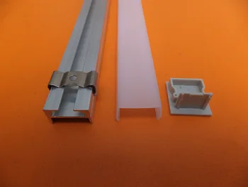 

Free Shipping High Quality Aluminum Profile with Cover and end caps and clips for LED Strips Decoration 2m/pcs 40m/lot