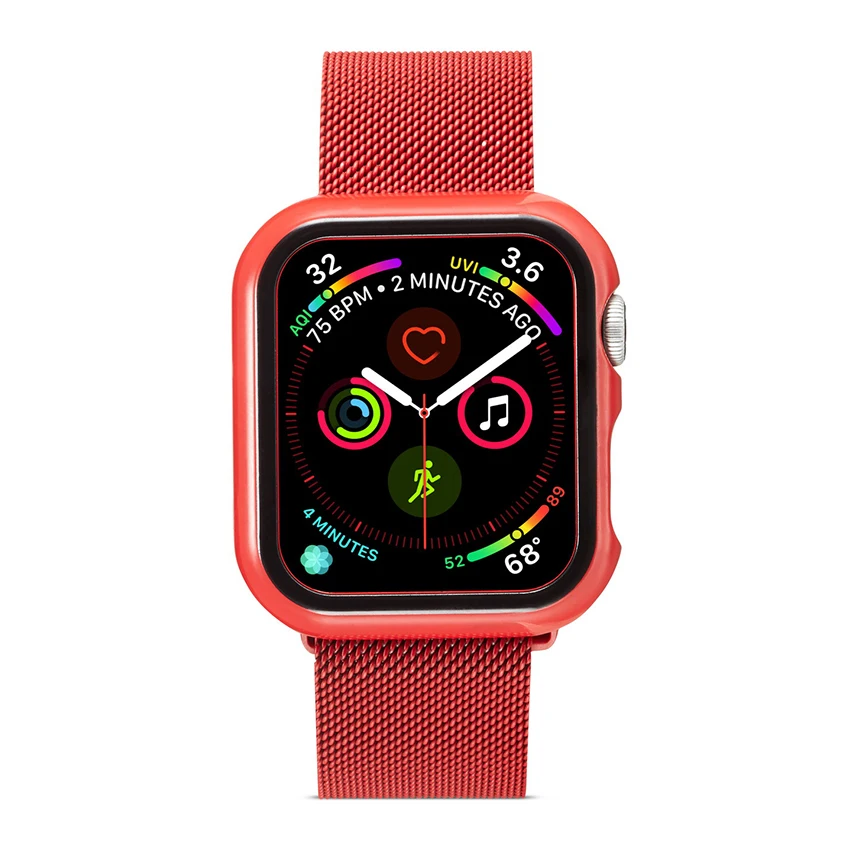 Чехол для часов Catweek Apple Watch 4 полная Защита ПК тонкий ударопрочный чехол iWatch 40 44 мм