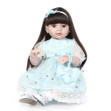28″ 70CM large size princess girl doll reborn with long hair handbag children toy gift bonecas reborn