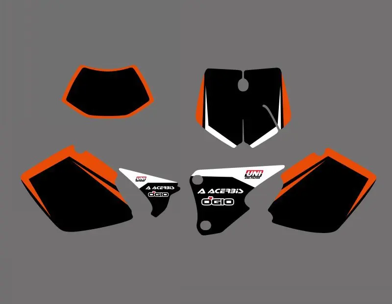 Графика с соответствующими наклейки фон для KTM EXC 125 200 250 300 380 400 1998 1999 2000