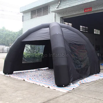 

4*4m black inflatable tent spider tent with 2 Transparent windows toy tent
