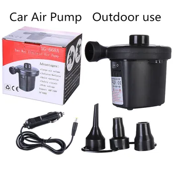 

BYGD 3500PA 12V Car Two Way Electric Portable Air Pump For Inflatables Air Mattress Outdoor Camping Bed Boat Pump Black New