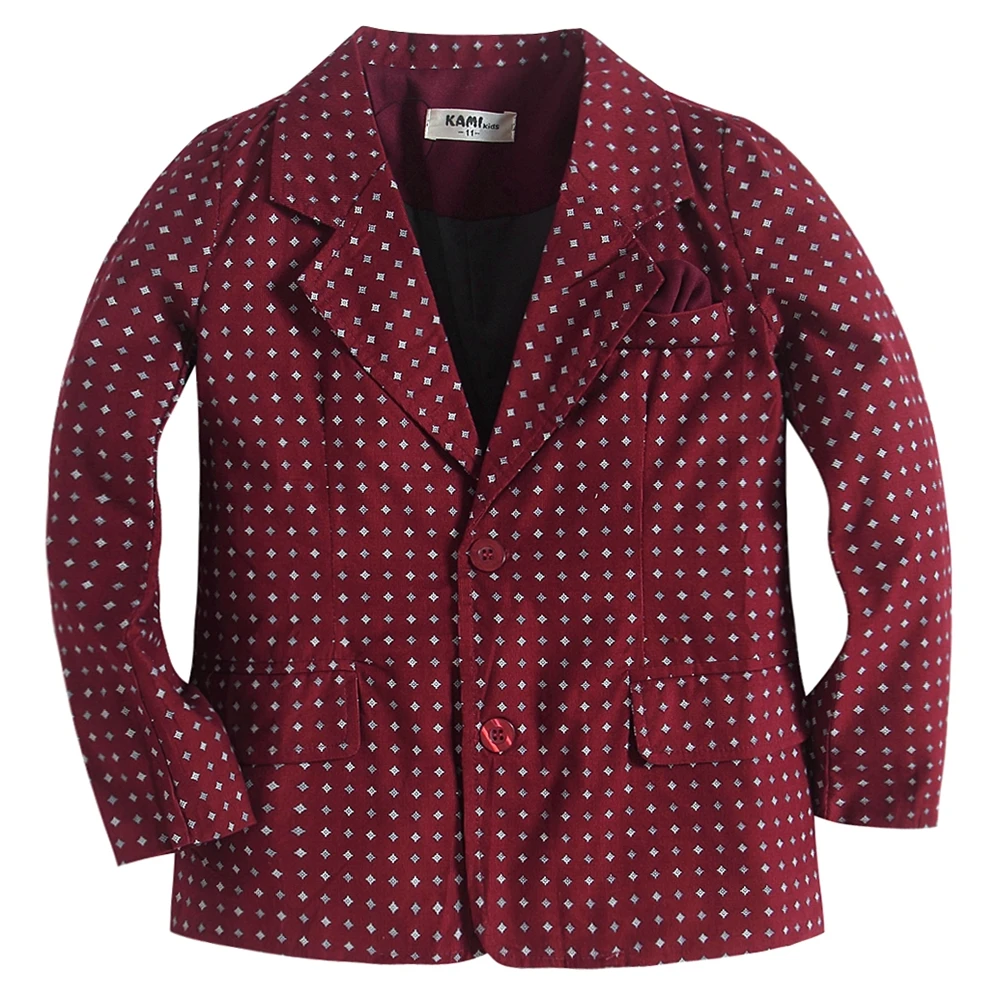 

woven cotton 100% soft corduroy boy blazer BB20160901 B wine red