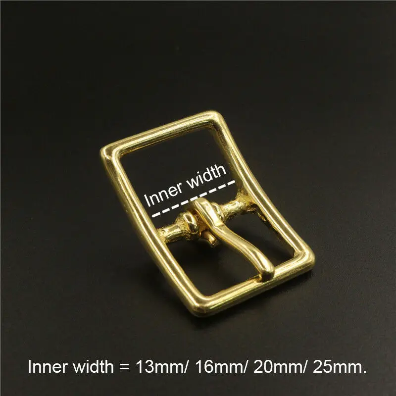 Solid Brass Single Pin Belt Buckle for Leather Craft and Strap Adjustment