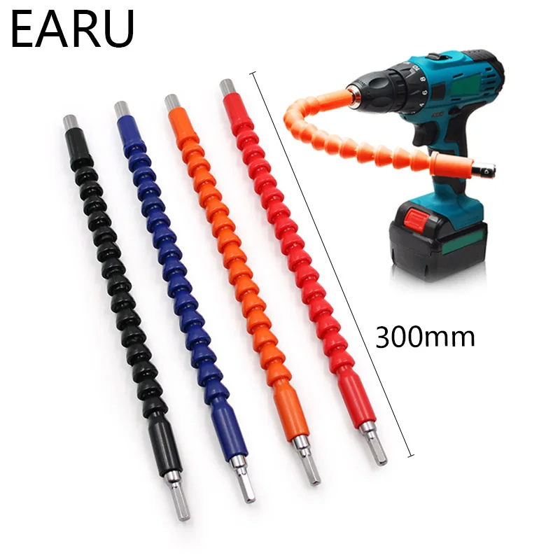 1/4 Flexible Shaft Electronic Drill Screwdriver Bit Holder Connect Link Multitul Hex Shank Extension Bit Multitool Car Repair geya gypv h2xl 355a low voltage electronic 1500v 80 400a thermal square fuse link ceramic dc holder for distribution box pv