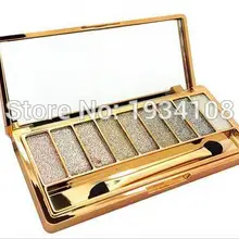 100 шт женские 9 цветов со сверкающими стразами Красочный макияж тени для век макияж вспышка супер жесткий блеск Тени для век Палитра с кисточкой