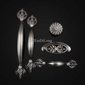 

Elegant Luxury 2PCS European Kitchen Cabinet Door Handles Cupboard Wardrobe Drawer Wine TV Cabinet Pulls Handles and Knobs
