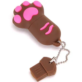 Cartoon Cat Claw Cute USB Flash Drive 32GB 128GB Pendrive 64GB Memory Flash Usb Stick Pen Drive 16GB Pen Driver Brindes Gift