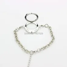 Высокое качество цинковый сплав серебра 30 мм круглый обычный магнитный плавающей медальон браслет