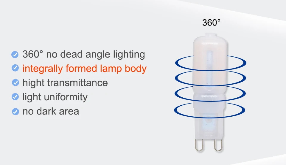 G9 LED Lamp 5W 7W 9W LED Light Bulb AC 220V 110V Chandelier (8)