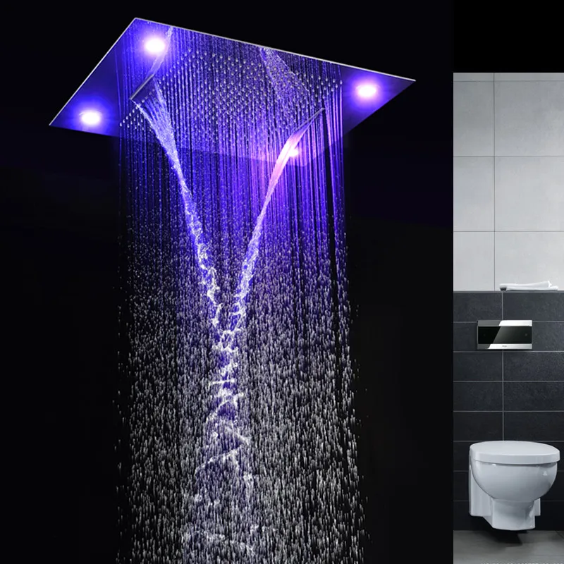 Multiple Shower Head Control led light rainfall shower head recessed ceiling multiple functions Multiple Shower Head Control led light rainfall shower head recessed ceiling multiple functions